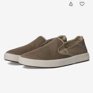 OluKai Tan Mesh Slip-On Loafers